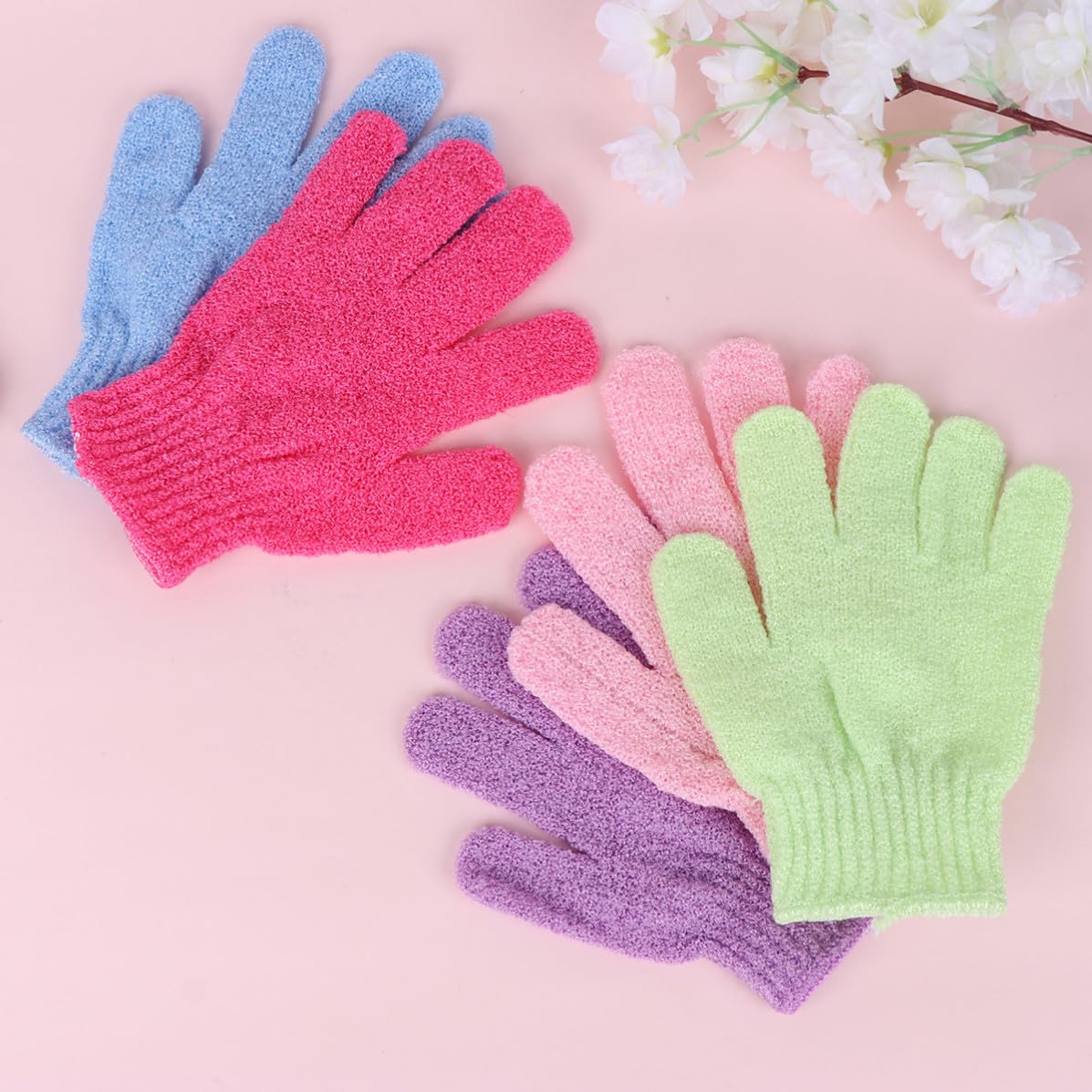 BESPORTBLE 90 Stück Fünf Finger Duschhandschuhe aus Nylon zum Peeling