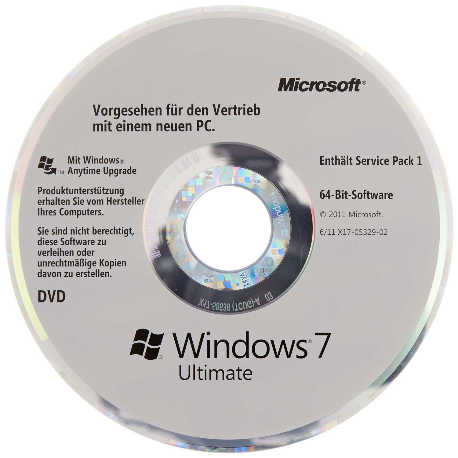 Windows 7 Ultimate 64 Bit OEM inkl. Service Pack 1