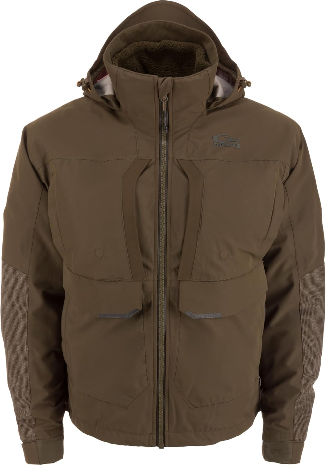 Drake Waterfowl Men's LST BMF 3-in-1 Pit Jacket with Primaloft - Waterproof Resistant Hooded Shell, Insulated Inner Layer
