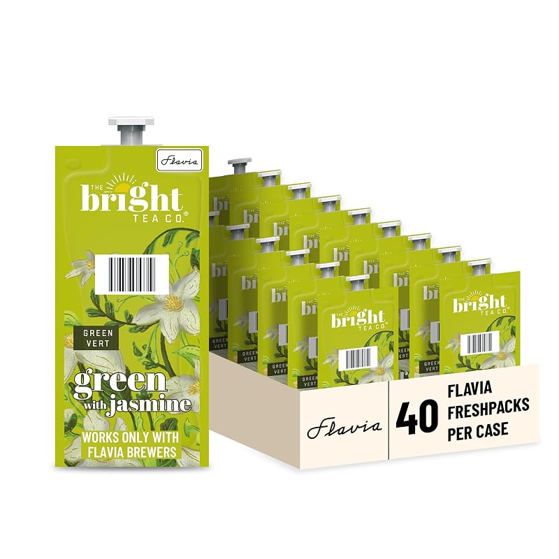 Flavia Chá verde com jasmim em Freshpacks, 2 g por unidade, 40 unidades