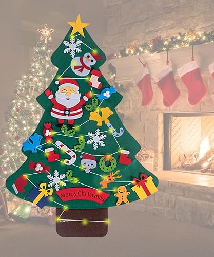 3ft DIY Felt Christmas Tree Set with 28pcs Ornaments and
