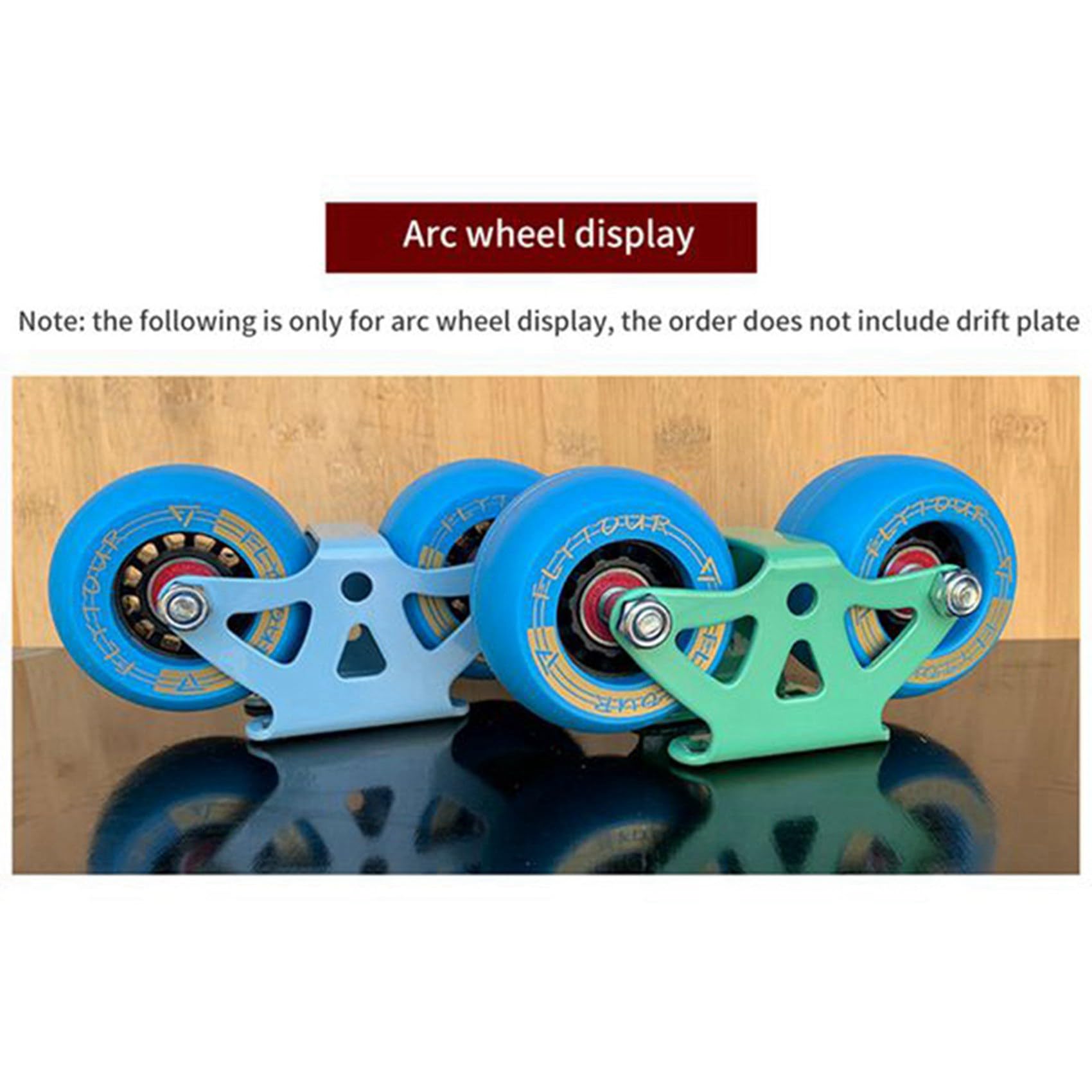 Bloepum 12x Roller Road Driftboard Maple Split Portable Skateboard 82A PU Drift Board Wheel Anti-Skid Skateboard,Blue