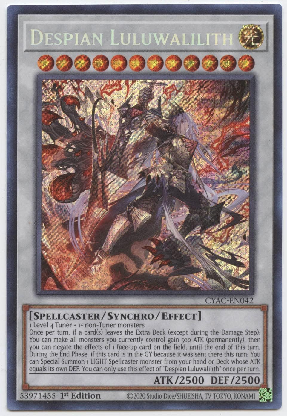 Yu-Gi-Oh! Despian Luluwalilith - CYAC-EN042 - Secret Rare - 1st Edition