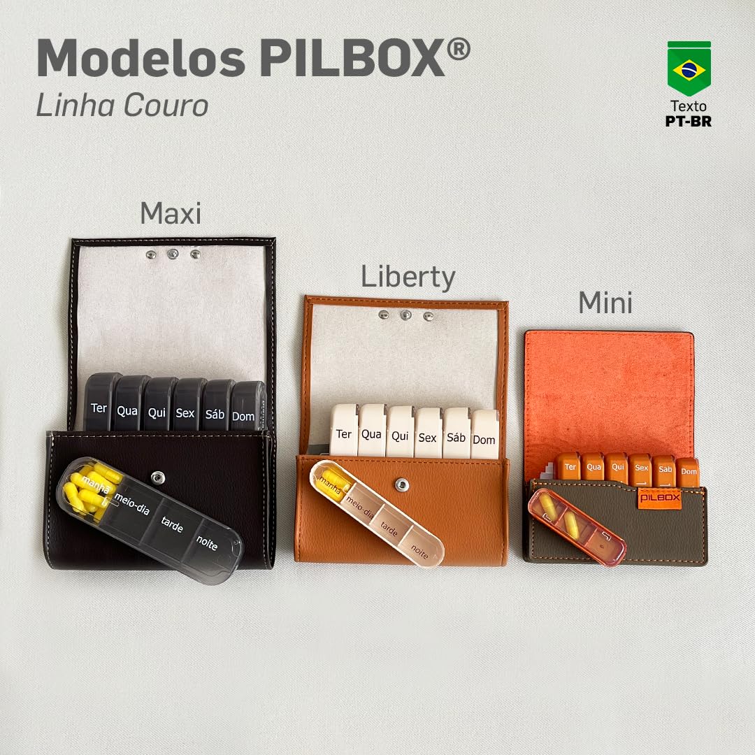 PILBOX Boîte à Pilules Maxi Chocolat
