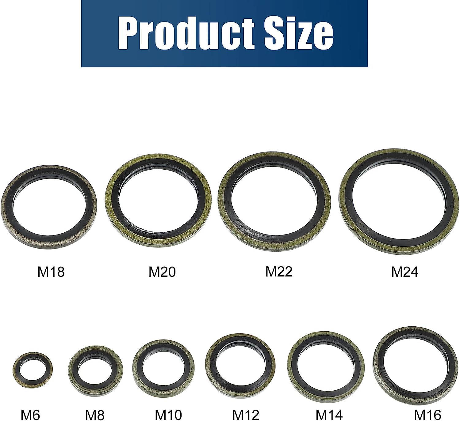 Sourcing Map Unterlegscheiben 40 Stück - Schwarze Schwamm Dichtungsscheiben 16x7x1mm