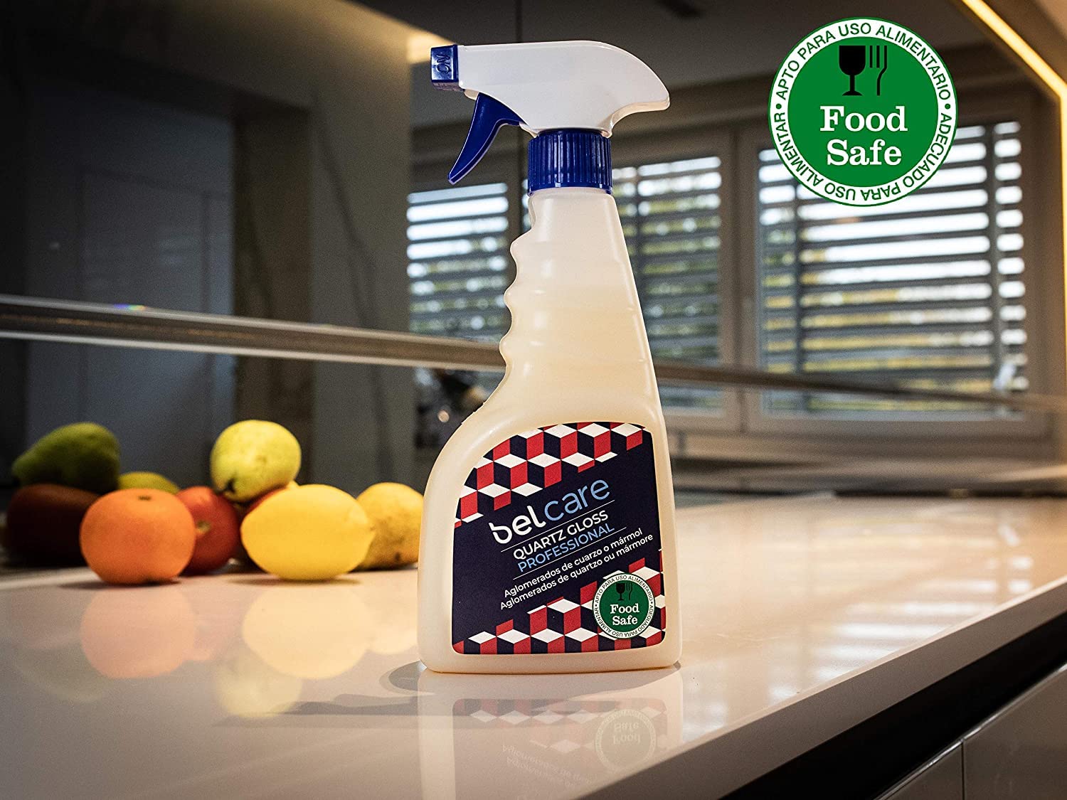 Abrillantador para Encimera de Silestone y Compac, para Superficies de Cuarzo, Producto para Limpiar, Pulir, Quita Manchas, Efecto Brillo 500 ml