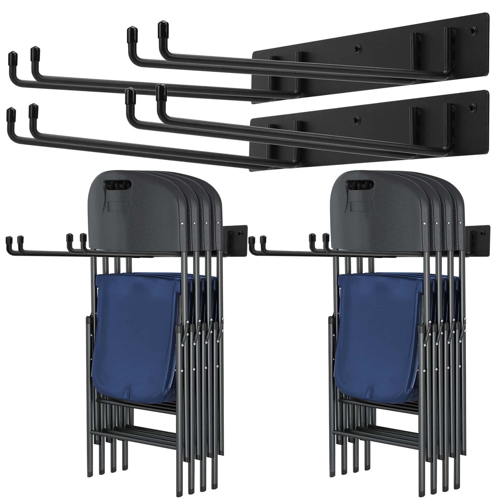 Neiteli Folding Chair Rack,Metal Folding Chair Storage Rack - 2