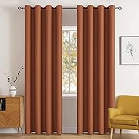 Vista 92 de MIULEE Cortinas opacas para dormitorio o sala de estar, juego de 2 paneles de cortina para ventana con aislamiento térmico y bloqueo de luz