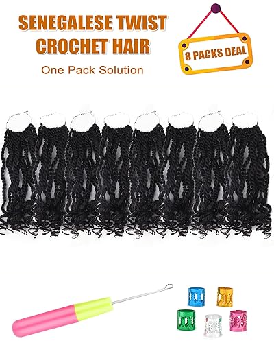 Miniatura 4 de Aeagoo Cabello senegalés de 6 pulgadas (6 pulgadas, 4)