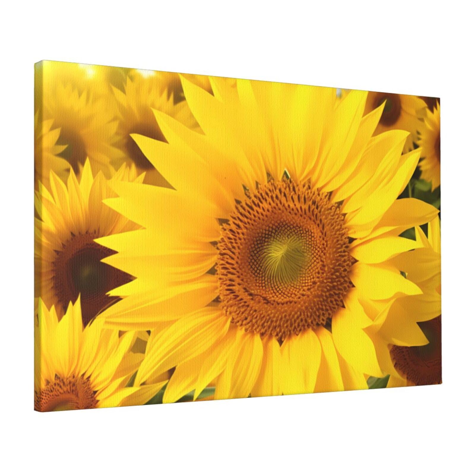 FodPand Canvas Wall Art for Living Room Wall Decor 16"x24" Modern Artwork Painting Pictures Hanging Canvas Prints Sunflowers Aesthetic Wall Art for Bedroom Bathroom Office Wallart Decor