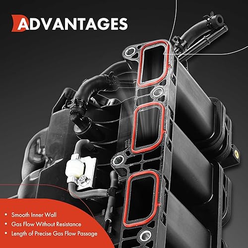 Miniatura 5 de A-Premium Conjunto del colector de admisión del motor con junta y válvula de control de flujo [4Cyl 2.4L 2.0L] Compatible con Hyundai Santa Fe Sport