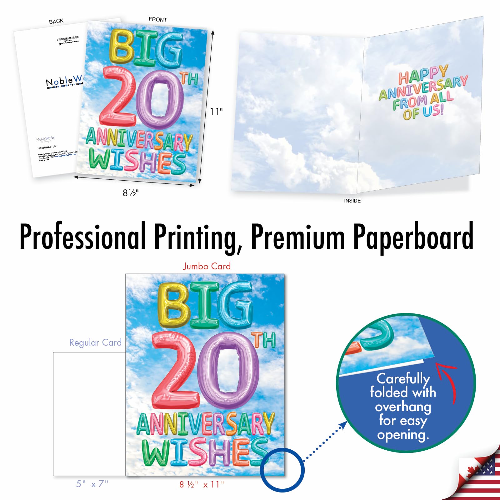 Amazon.com : The Best Card Company 1 Big 20th Milestone