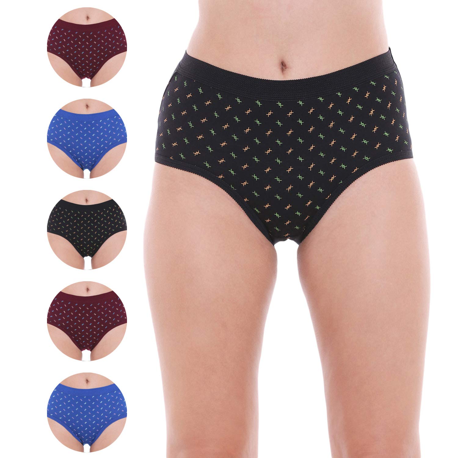 Women's Printed Cotton Briefs In 24000-image-17