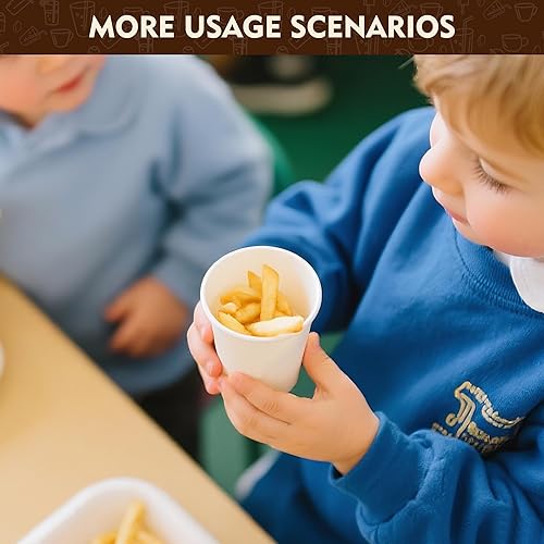 Miniatura 5 de YEEHAW Paquete de 3000 tazas desechables de papel para baño de café de 3 onzas, taza de enjuague bucal blanca pequeña para baño