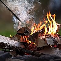 Vista 6 de Stanbroil Poker de fogata para hoguera, palo de 36 pulgadas para chimenea de póquer resistente, acero sólido, accesorios de póquer para chimenea