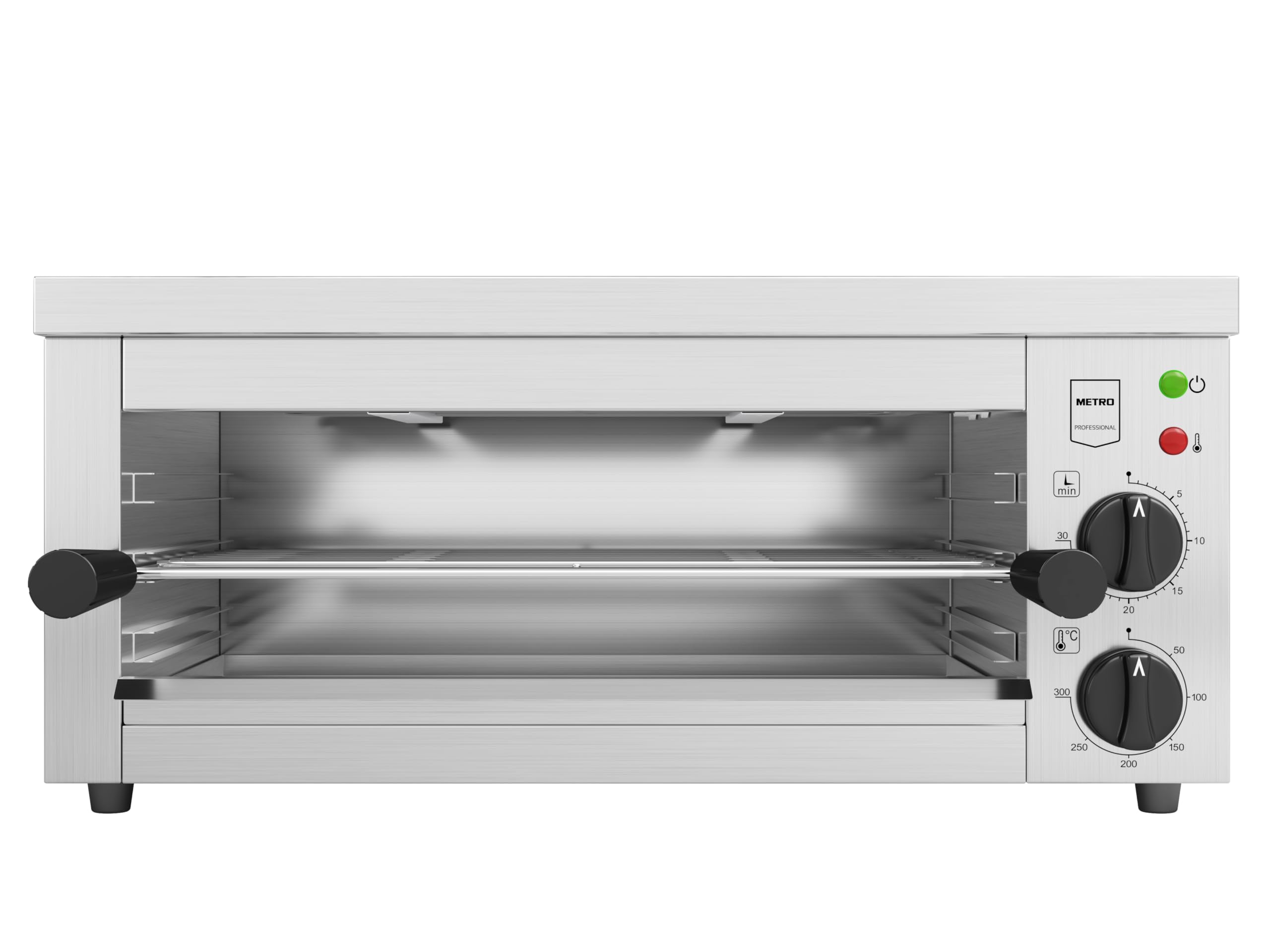 METRO Professional GSL1001 Salamandra con colector de restos, acero inoxidable, 28 x 61 x 33 cm, 2500 W