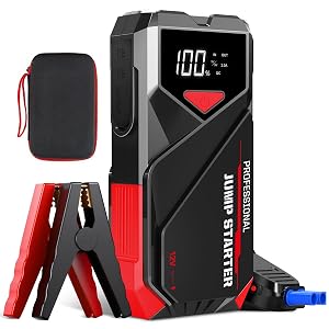 Car Battery Jumper Starter Portable 2500A Car Jump Starter with LCD Display - 12V Auto Jump Starter Battery