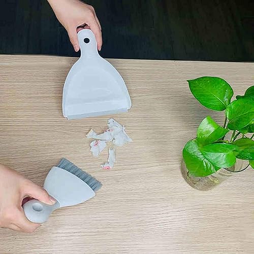 Miniatura 5 de Recambio para escoba, recogedor de escobas, juego de recogedor y cepillo, mini sartenes con cepillo, bandeja para polvo y juego de cepillos para