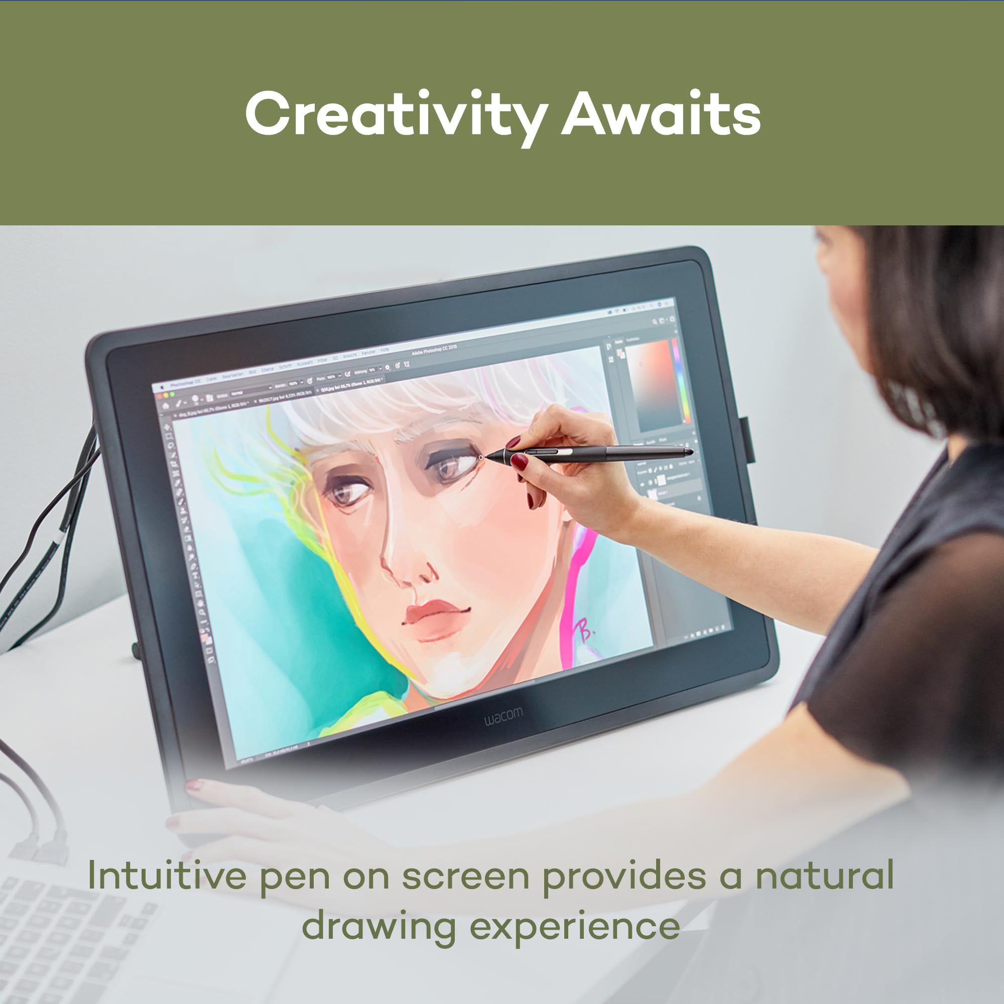 Amazon | Wacom Cintiq 22 ドローイングタブレット スクリーン付き 