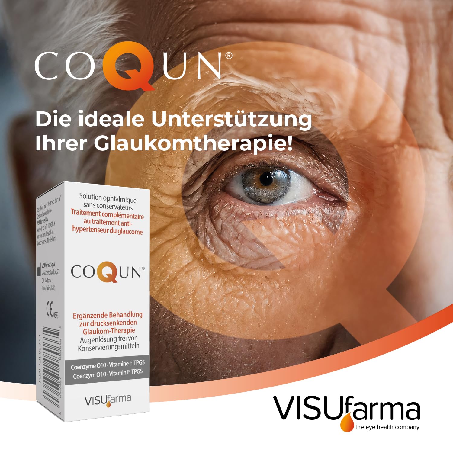Augentropfen - mit Coenzym Q10 & Vitamin E TPGS - Augentropfen ohne Konservierungsstoffe - auch für Kontaktlinsen geeignet - Ergänzung zu einer bestehenden Glaukomtherapie (10ml)