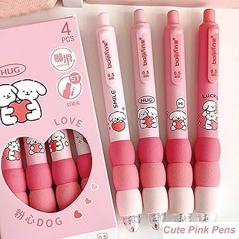 Free! グッズセット Amazon.com: MOZXIRZ 4 Pcs Cute Gel Pens Aesthetic
