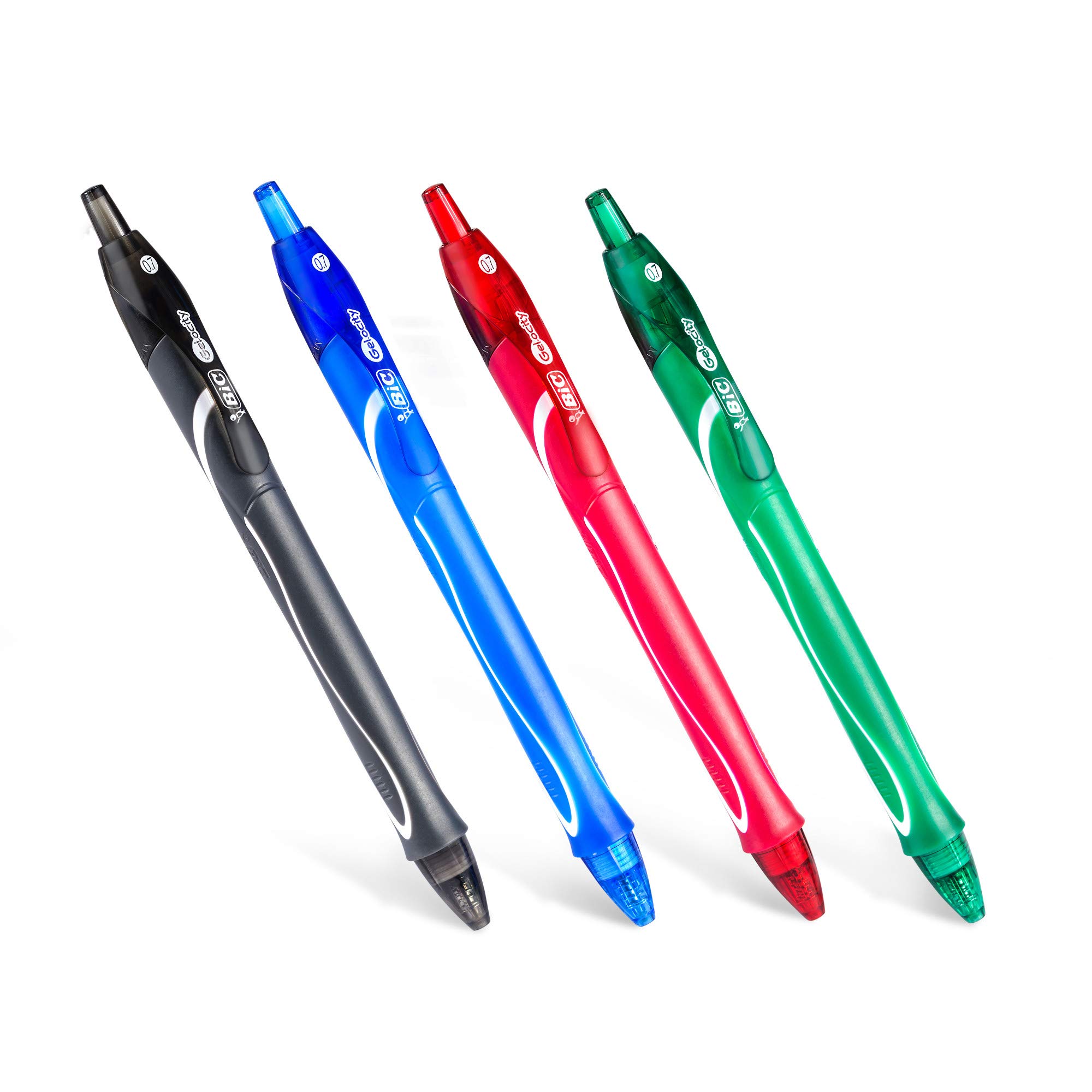BIC Gel-Ocity Quick Dry Gel Pens Medium Point Retractable Gel Pen 0 7mm Assorted Colors 3-Count — view 5