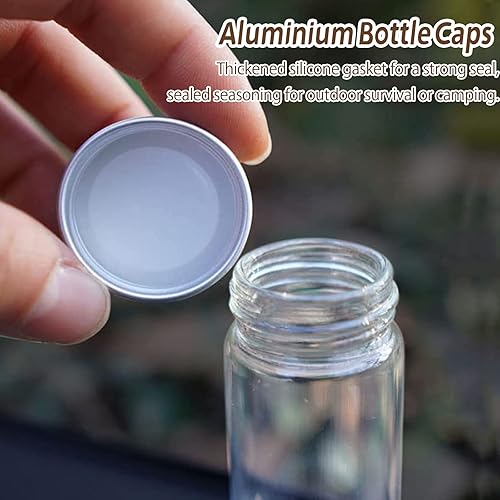 Miniatura 5 de hi!SCI Kit de especias de camping de cuero genuino para viaje, soporte de especias de senderismo, kit de especias de bushcraft y bolsa de aceite,