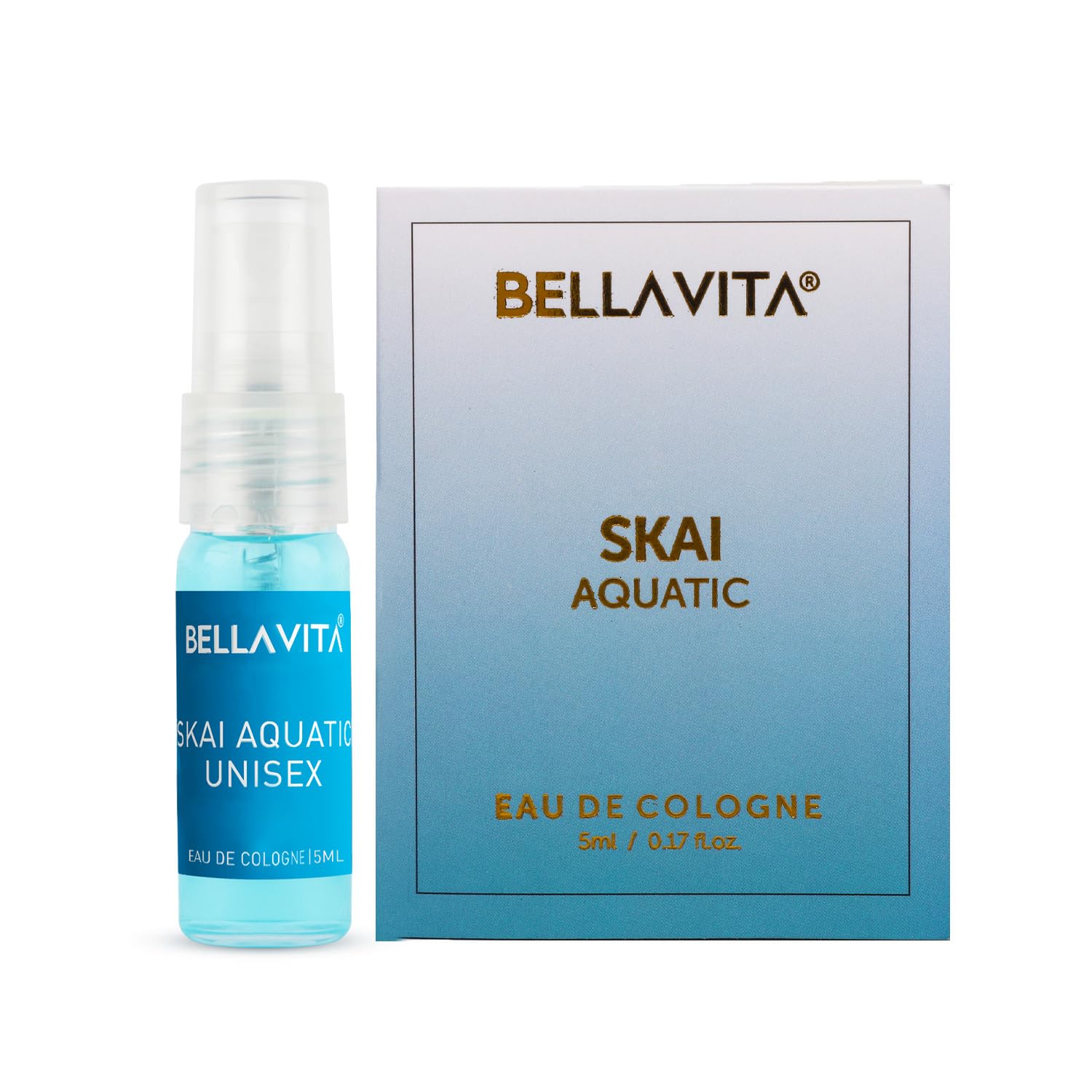 Bella Vita Luxury Skai Aquatic Unisex Eau De Cologne Spray with Bergamot, Lavender & Patchouli|Premium, Long Lasting Woody Fragrance for Unisex, 5ML-image-34