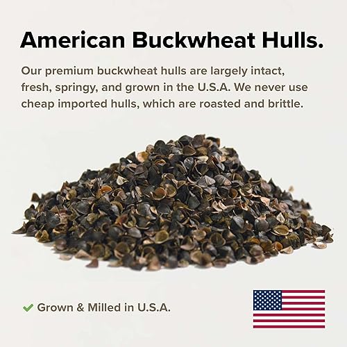 Miniatura 6 de Hullo Almohada de trigo sarraceno tamaño King de 20 x 36 pulgadas, comodidad orgánica con loft ajustable para personas que duermen de lado y de