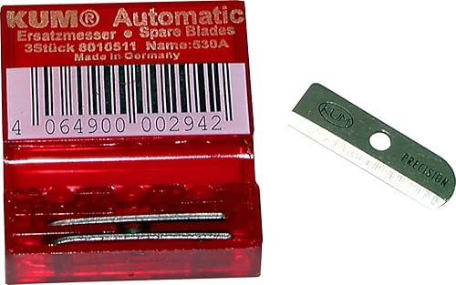 KUM 801.05.11 Cuchillas de repuesto de acero templado para sacapuntas automáticos Kum (paquete de 3)