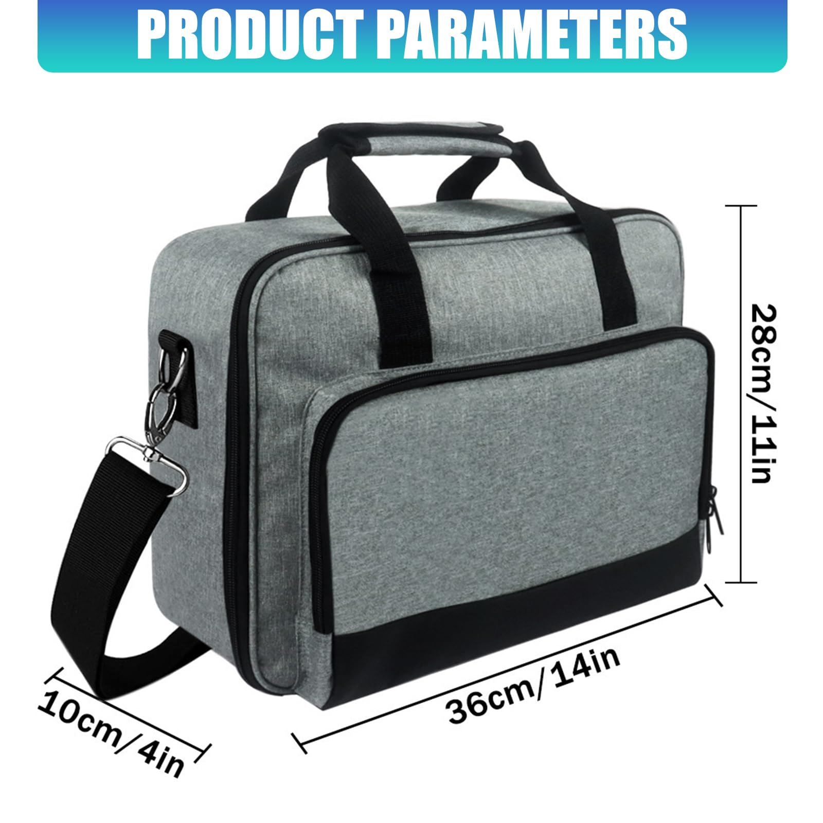 Funda protectora para proyector con espuma de absorción de impactos de tres capas para arañazos de 360 grados