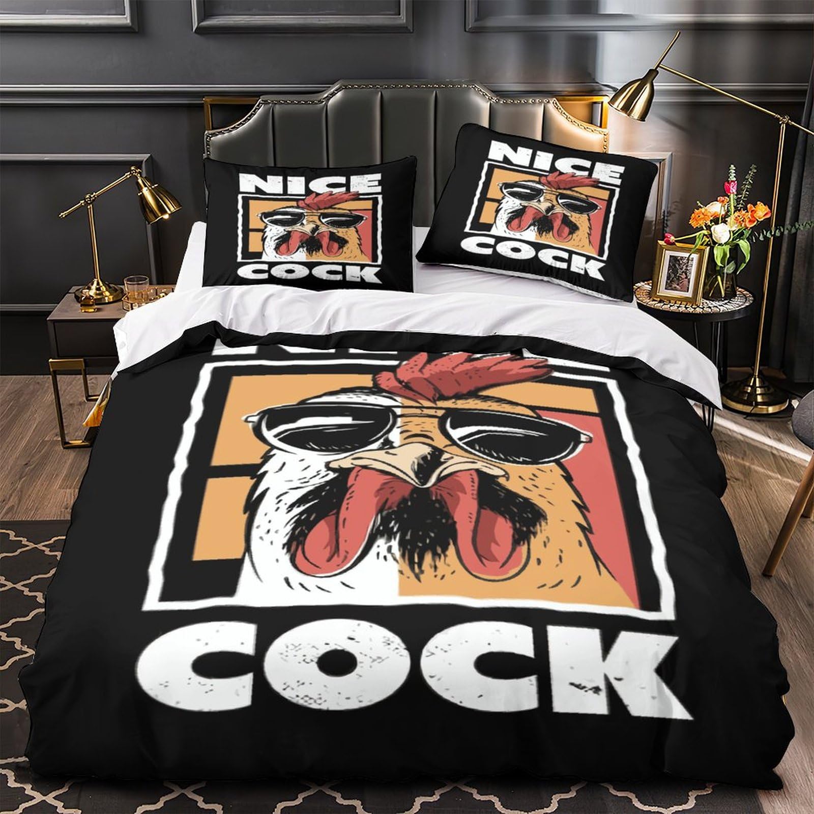 Housse de couette imprimé animal 3D pour chambre de garçon ou fille