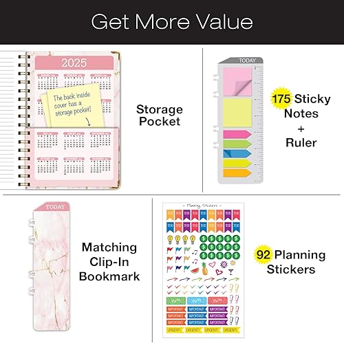 Miniatura 2 de Agenda 2024 de tapa dura (noviembre de 2023 a diciembre de 2024) agenda diaria, semanal, mensual y anual, de 5.5 x 8 pulgadas, marcapáginas, carpeta