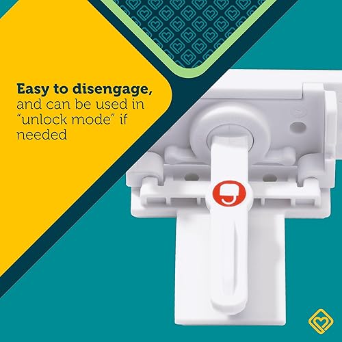 Miniatura 3 de Safety 1 - Cerraduras adhesivas seguras para explorar (12 cerraduras), color blanco