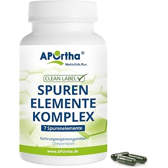 APOrtha  Spurenelemente-Komplex - 120 vegane Kapseln mit 7 Spurenelementen