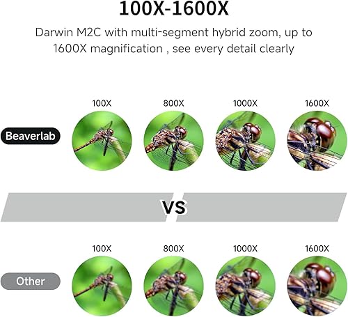 Miniatura 2 de BEAVERLAB Darwin Microscopio digital de mano M2 con pantalla IPS de 4.3 pulgadas, microscopio electrónico portátil 1600X para adultos y niños,