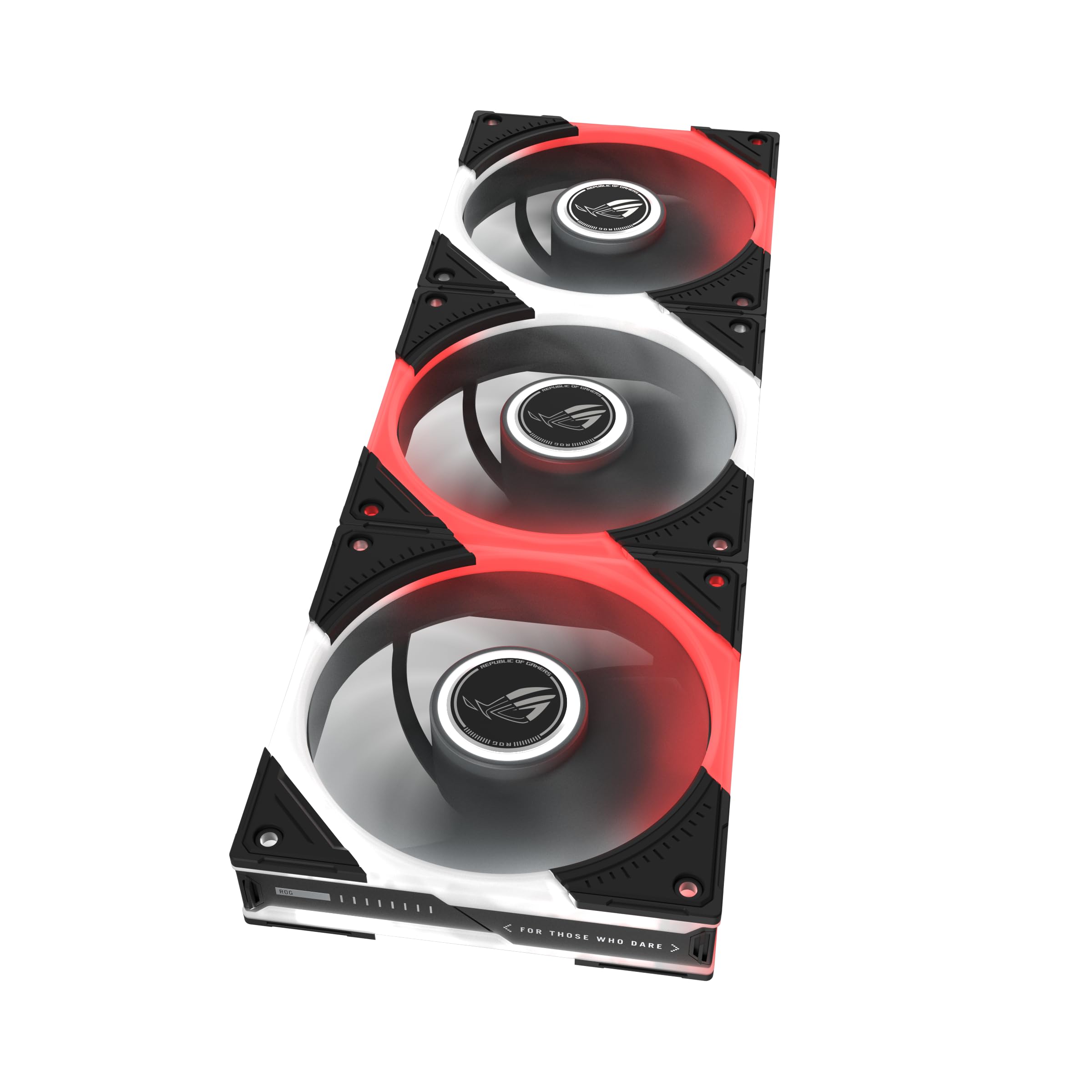ASUS ROG Eurux GR120 ARGB PWM Lot de 3 ventilateurs PWM de 120 mm, 2600 tr/min, chaîne en marguerite brevetée, éclairage personnalisé, moyeu de ventilateur
