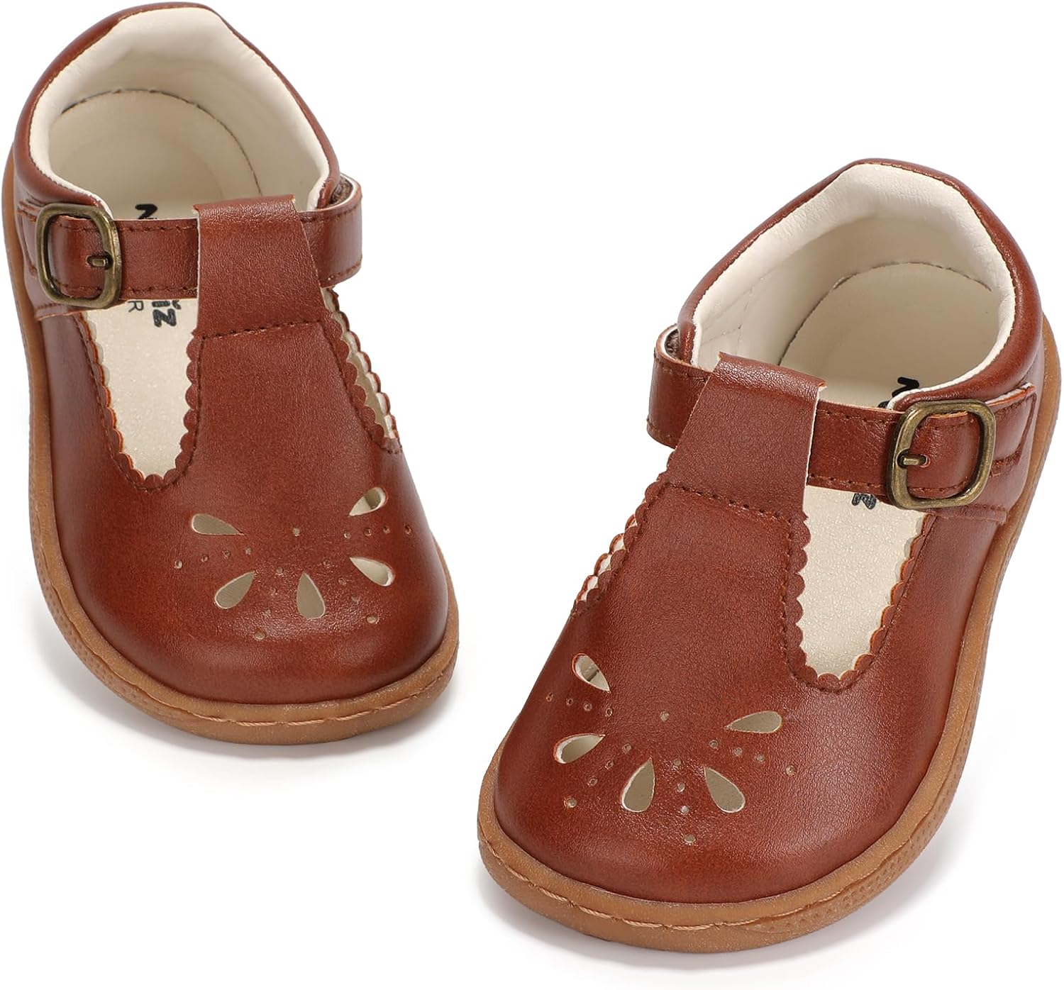 Toddler Girl Mary Jane Dress Shoes Wide Flats for Girls Wedding Party Church Princess Shoe