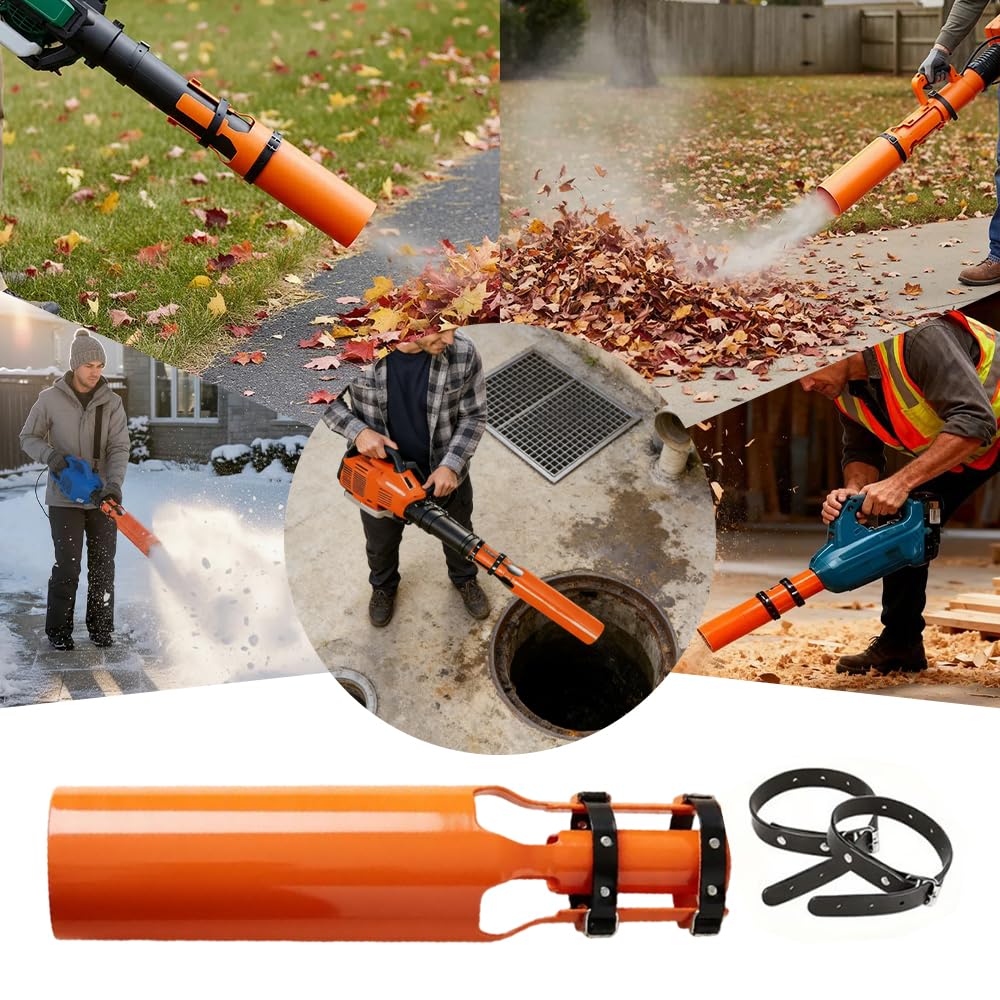 Amplificador de aire para soplador de hojas, amplificador de energía para sopladores de hojas, soplador de hojas, extensión de boquilla turbo, accesorio para soplador de hojas con cinta de fijación