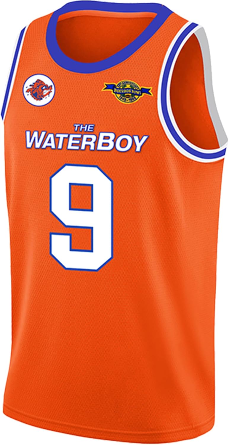 90s Basketball Jersey for Party,Bobby Boucher #9 The Waterboy Sandler 50th Anniversary Movie Basketball Jersey - Image 2