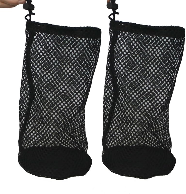 2-Pack Golf Ball & Pickleball Mesh Bag, Golf Balls Bag Sack, Multi-Purpose Net Pouch, Fit for Ping Pong, Table Tennis Ball, Bucket Balls, Household Small Tools Items Storage, Diving