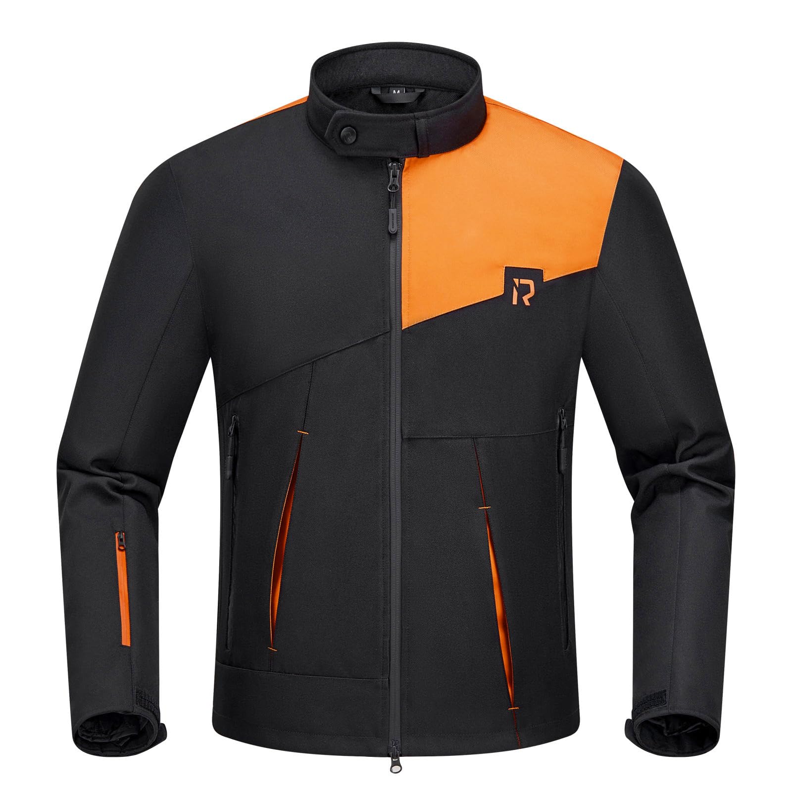 RIDEIRON Ganzjahres-Motorradjacke Herren – Winddichte Motorrad Jacke mit herausnehmbarem Innenfutter, CE Protektoren & Kontrastdesign – Touring Bikerjacke