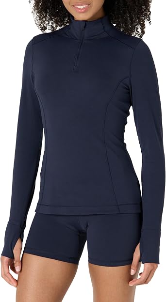 Amazon Essentials Womens Active FormFlex Buttery Soft Slim Fit Quarter Zip Long Sleeve Pullover Jacket