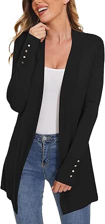 A ROW Knit Cardigan for Women Long Sleeve Open Front Cardigan Sweaters