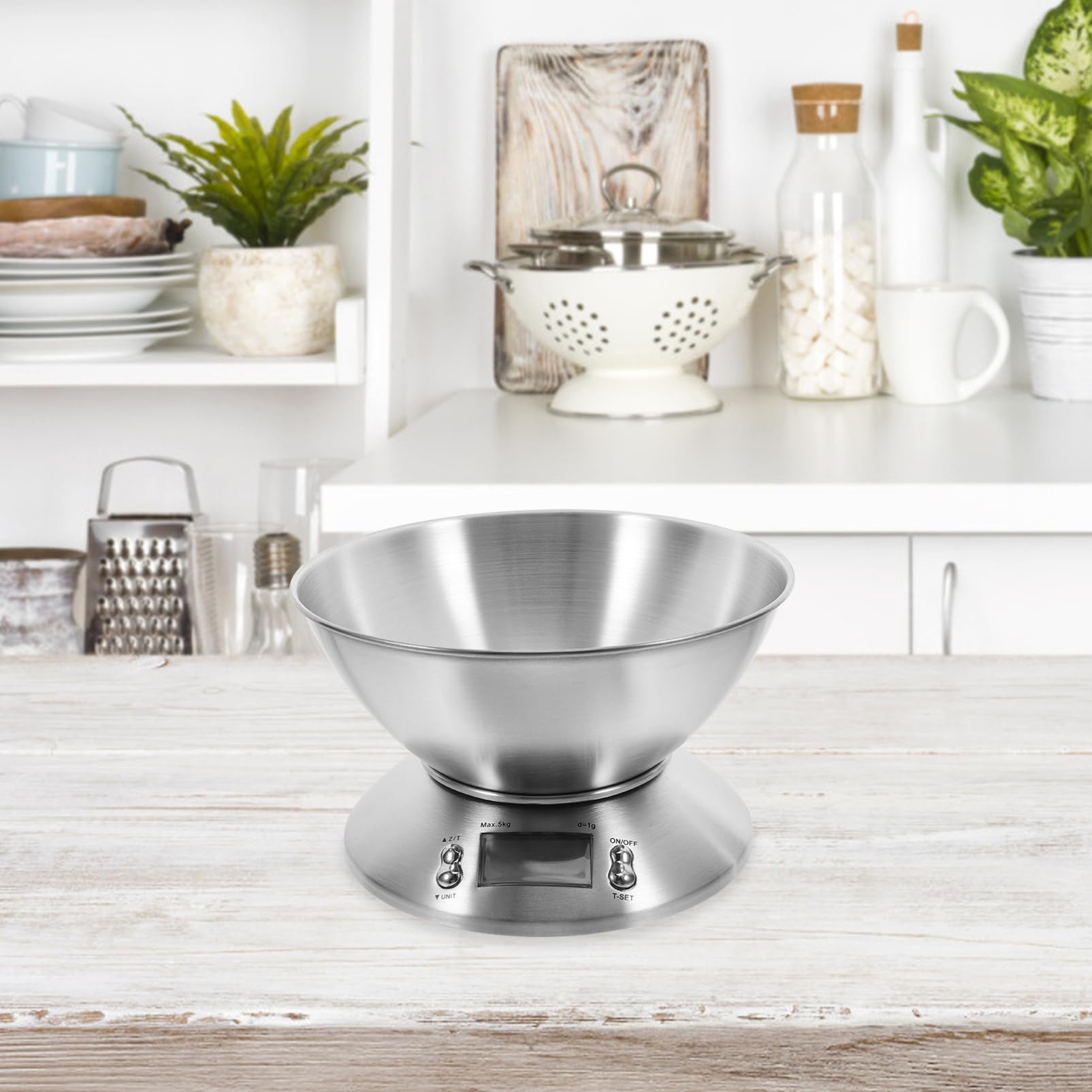 Zerodeko 1 Juego Báscula de Cocina Digital Inoxidable de Precisa Diseño Alta Capacidad para Ingredientes para Uso Doméstico y Profesional