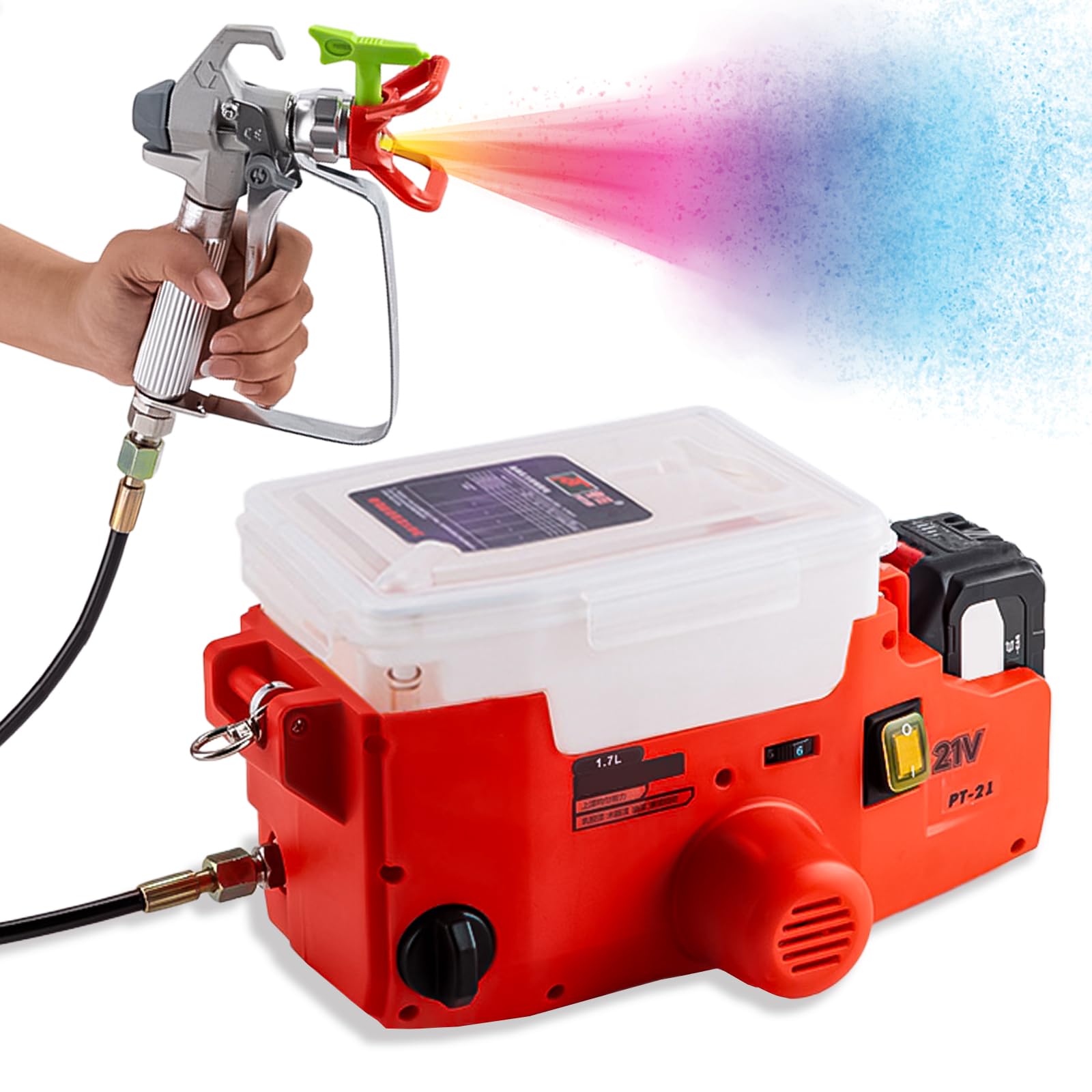Pulverizador de pintura eléctrico para restaurar muebles de madera y vallas de jardín fácilmente