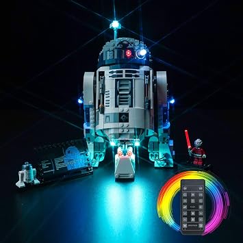VONADO LED Light Kit Compatible with LEGO R2-D2 Brick Built Droid 75379 No Models Only Light Remote Control Creative Lighting Set Accessories Compatible with LEGO R2-D2 25th Anniversary Set