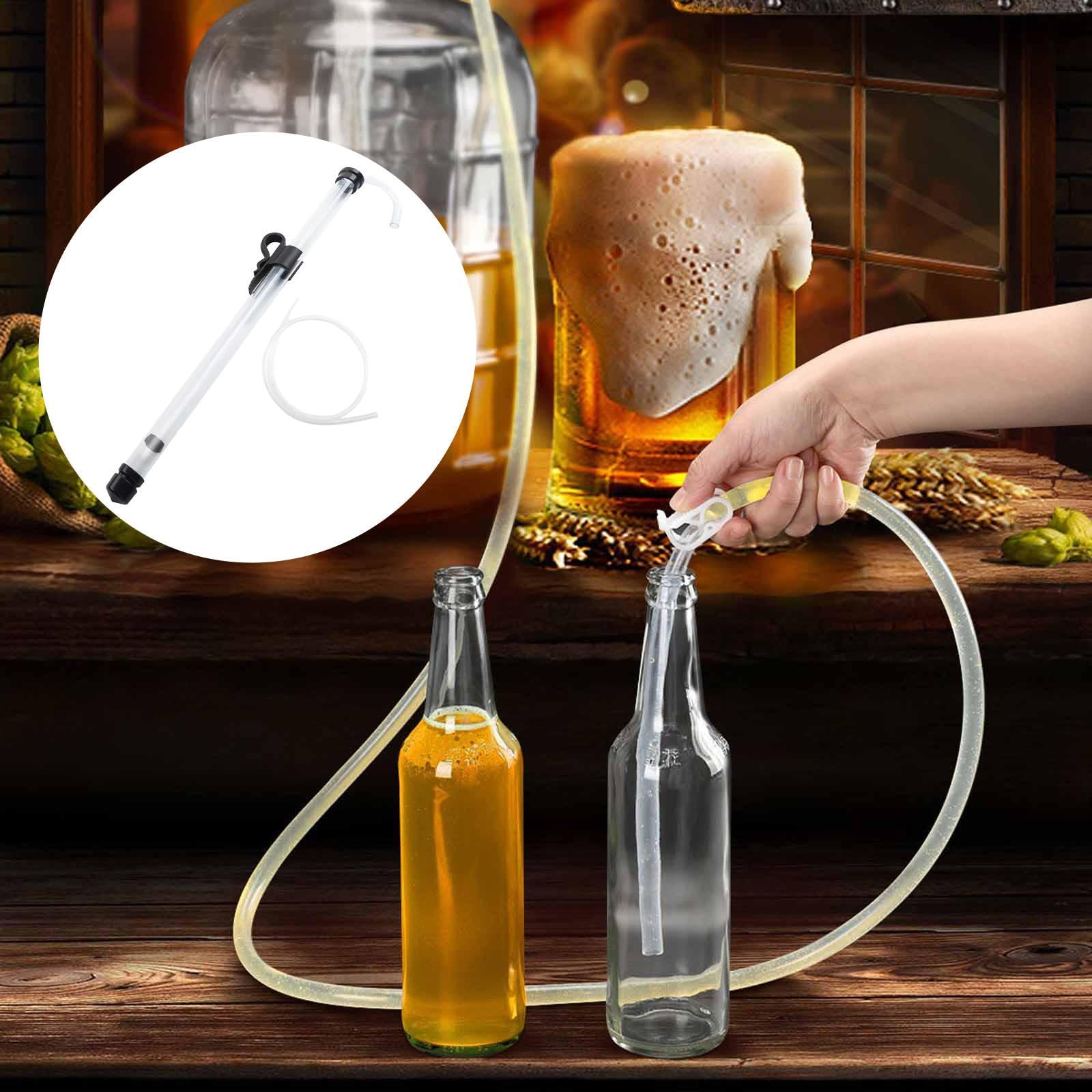 Kit de siphon automatique, compact, léger et facile à utiliser, avec tuyau et pince pour la mise en bouteille de bière de vin.