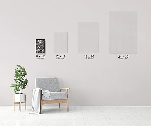 Miniatura 10 de INTALENCE ART Decoración artística de menú de tipos de vino, impresión de recetas de bebidas alcohólicas sobre lienzo, 18 x 26 pulgadas, variedades