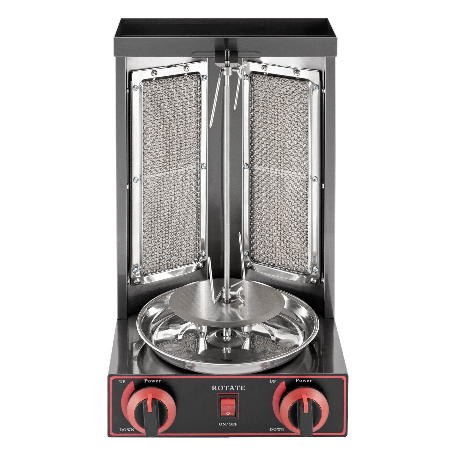 DönerGrill a gas Kebab Machine, Macchina elettrica GPL Kebab Vertical Gyrosgrill Grill Grill con interruttore di regolazione della temperatura 3000 W 220 V
